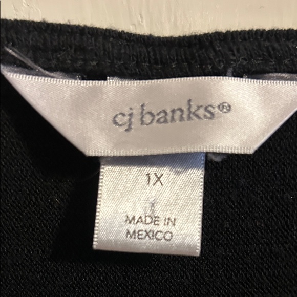CJ Banks Black Crew Neck Sweater - Picture 3 of 6